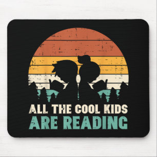 Alle Kinderen lezen Retro lezen Boeken Lover Boys  Muismat