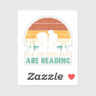 Alle Kinderen lezen Retro lezen Boeken Lover Boys Sticker