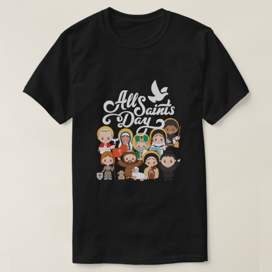 Alle Kinderen van de Dag van de Zagen Katholiek St T-shirt (Design voorkant)