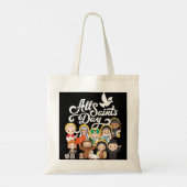 Alle Kinderen van de Dag van de Zagen Katholiek St Tote Bag (Achterkant)