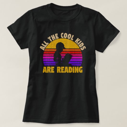 Alle Kinderen van de Koel zijn het Lezen Boek Ret T-shirt (Design voorkant)