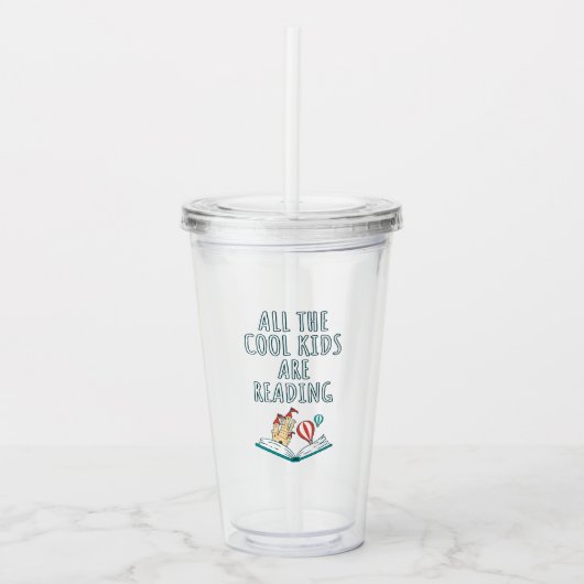Alle Kinderen van de kool lezen II Acryltumbler Acryl Drinkbeker (Voorkant)