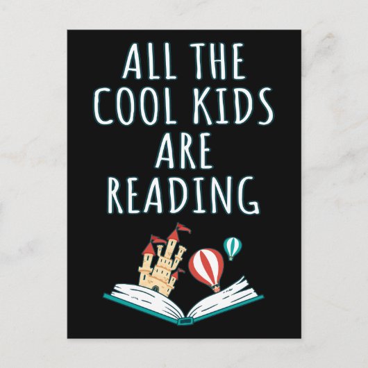 Alle Kinderen van de kool lezen II Briefkaart (Voorkant)