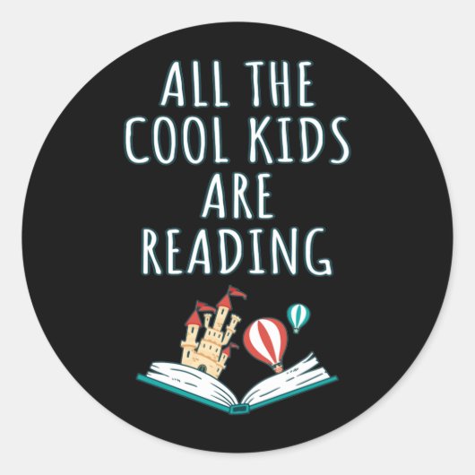 Alle Kinderen van de kool lezen II Ronde Sticker (Voorkant)