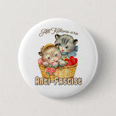 Alle Kittens zijn antifascistisch Ronde Button 5,7 Cm (Voorkant)