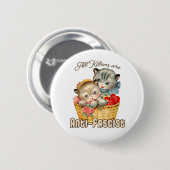 Alle Kittens zijn antifascistisch Ronde Button 5,7 Cm (Voorkant /achterkant)