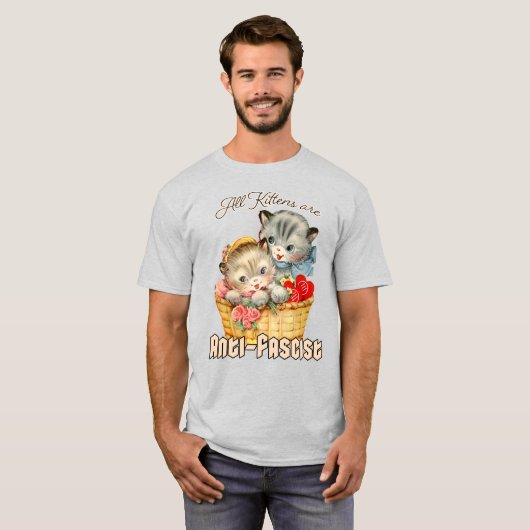 Alle Kittens zijn antifascistisch T-shirt (Voorkant volledig)