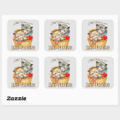 Alle Kittens zijn antifascistisch Vierkante Sticker (Vel)