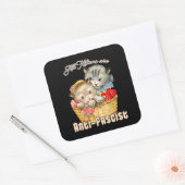 Alle Kittens zijn antifascistisch Vierkante Sticker (Envelop)