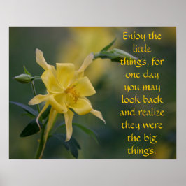 Alle kleine dingen gele bloemen poster