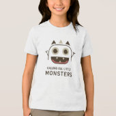 Alle kleine monsters Schattige Halloween Tri-Blend Shirt (Voorkant)
