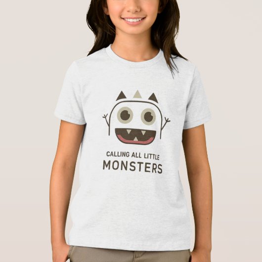 Alle kleine monsters Schattige Halloween Tri-Blend Shirt (Voorkant)