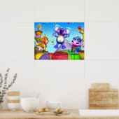 Alle kleine regendruppels 24x18 Poster (Keuken)