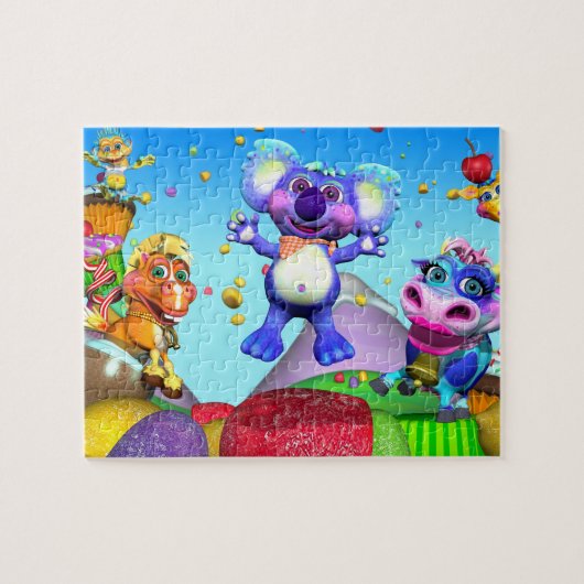 Alle kleine regendruppels die een puzzel zijn legpuzzel (Horizontaal)