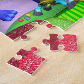 Alle kleine regendruppels die een puzzel zijn legpuzzel (Zijkant)