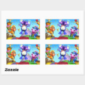 Alle kleine regendruppels rechthoekige sticker (Vel)