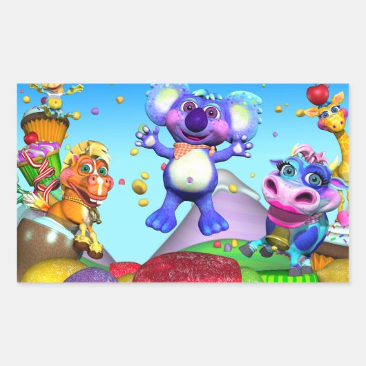 Alle kleine regendruppels rechthoekige sticker (Voorkant)