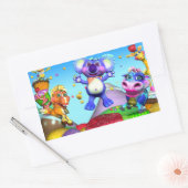 Alle kleine regendruppels rechthoekige sticker (Envelop)