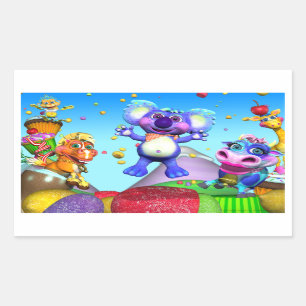 Alle kleine regendruppels rechthoekige sticker