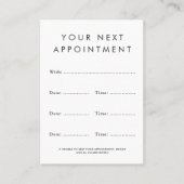 Alle kleuren aangepaste verticale logo-afstellings afsprakenkaartje (Voorkant)