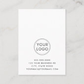 Alle kleuren aangepaste verticale logo-afstellings afsprakenkaartje (Achterkant)