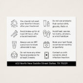 Alle kleuren Eenvoudige HydraFaciale Advice Kaart (Achterkant)