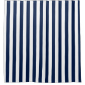 Alle kleuren en witte verticale strepen douchegordijn (Voorkant)