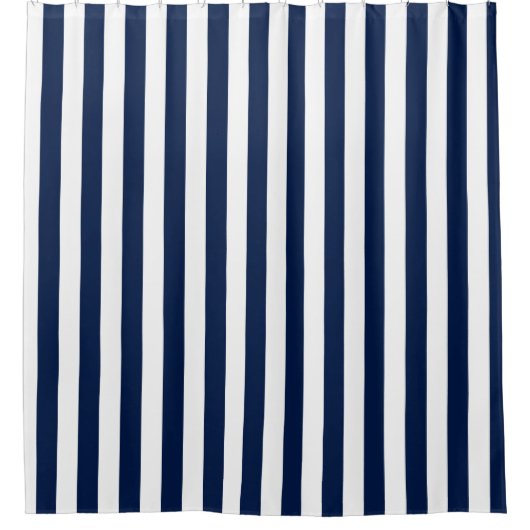 Alle kleuren en witte verticale strepen douchegordijn (Voorkant)