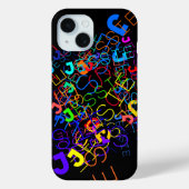 Alle  kleuren en zwart Case-Mate iPhone case (Achterkant)