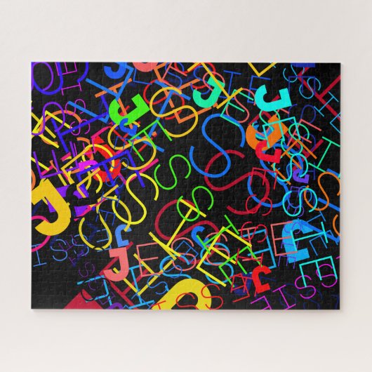 Alle  kleuren en zwart legpuzzel (Horizontaal)