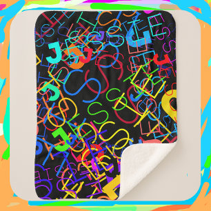 Alle kleuren en zwart sherpa deken