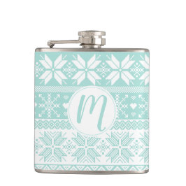 Alle kleuren Fair Isle Winter Sweater Monogram Heupfles