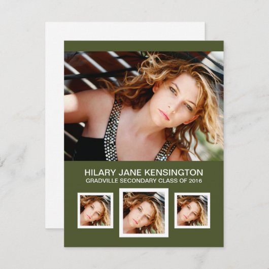 Alle kleuren Foto-Afstuderen Kaart (Voorkant / Achterkant)