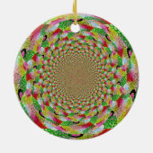 Alle Kleuren Fractale Kunst Keramisch Ornament (Achterkant)