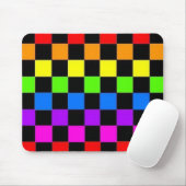 Alle kleuren geruit Mousepad Muismat (Met muis)