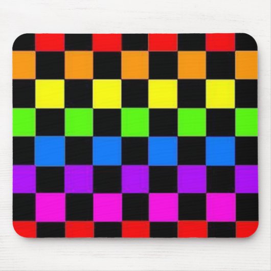 Alle kleuren geruit Mousepad Muismat (Voorkant)