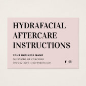 Alle kleuren HydraFacial Advice Kaart (Voorkant)