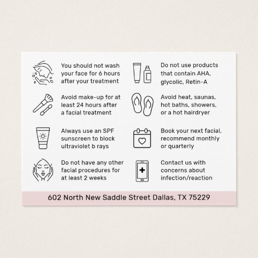 Alle kleuren HydraFaciale instructies Kaart (Achterkant)