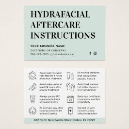 Alle kleuren HydraFaciale instructies Kaart