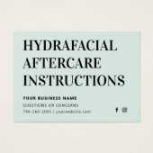 Alle kleuren HydraFaciale instructies Kaart (Voorkant)