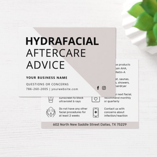 Alle kleuren HydraFaciale instructies Kaart (Bureau)