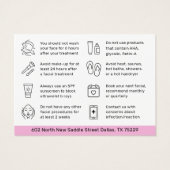 Alle kleuren HydraFaciale instructies Kaart (Achterkant)