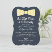 Alle kleuren Kleine Man Stropdas Baby shower Kaart (Staand voorkant)