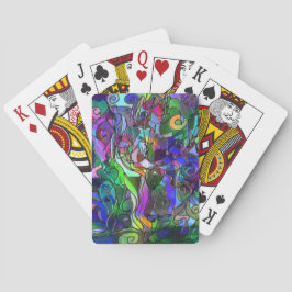 Alle kleuren met kronkels en lijnen pokerkaarten