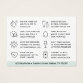 Alle kleuren Mint Dermal Filler Botox Aftercare Ka Visitekaartje (Achterkant)