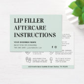 Alle kleuren Mint Lip Filler Botox Aftercare Kaart (Bureau)
