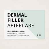 Alle kleuren Moderne Kaart voor huidvulling nazorg (Voorkant)
