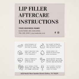 Alle kleuren Moderne Lip Filler Botox Aftercare Ka Visitekaartje