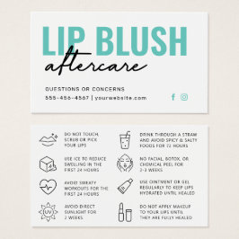 Alle kleuren Moderne Mint Lip Blush Tattoo Afterca Visitekaartje