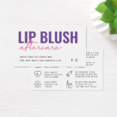 Alle kleuren Moderne Paarse lip Blush Tattoo After Visitekaartje (Bureau)